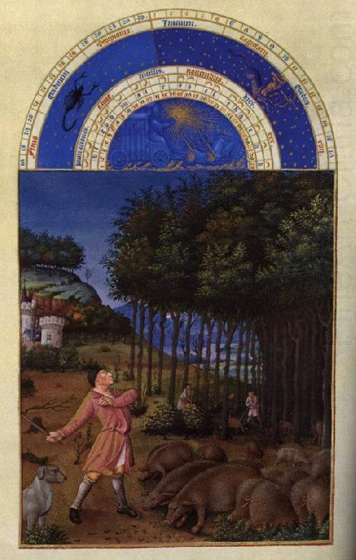 LIMBOURG brothers Les trs riches heures du Duc de Berry: Novembre (November) dg china oil painting image